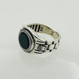 Red Agate Stone Men's Ring