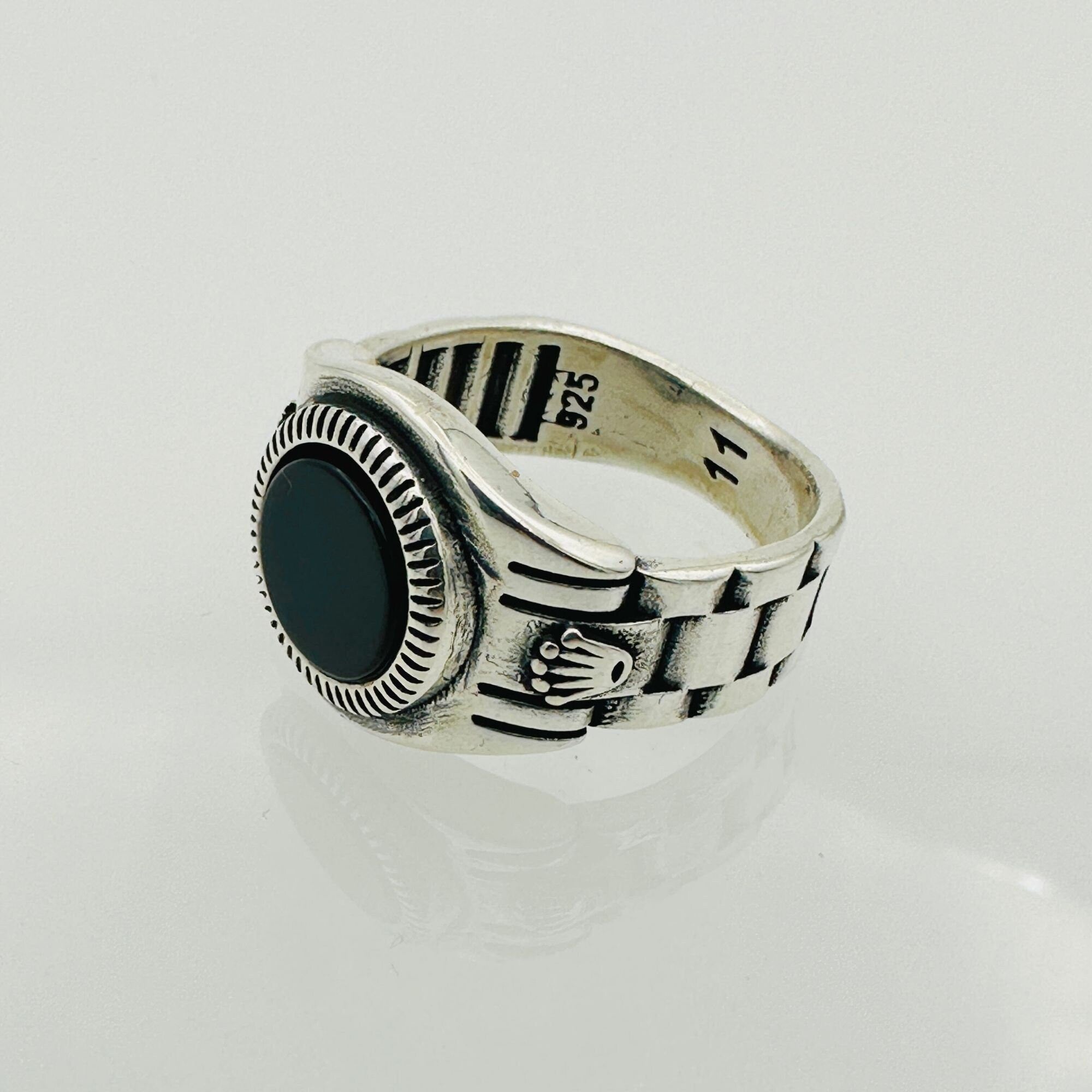 Red Agate Stone Men's Ring