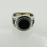 Red Agate Stone Men's Ring