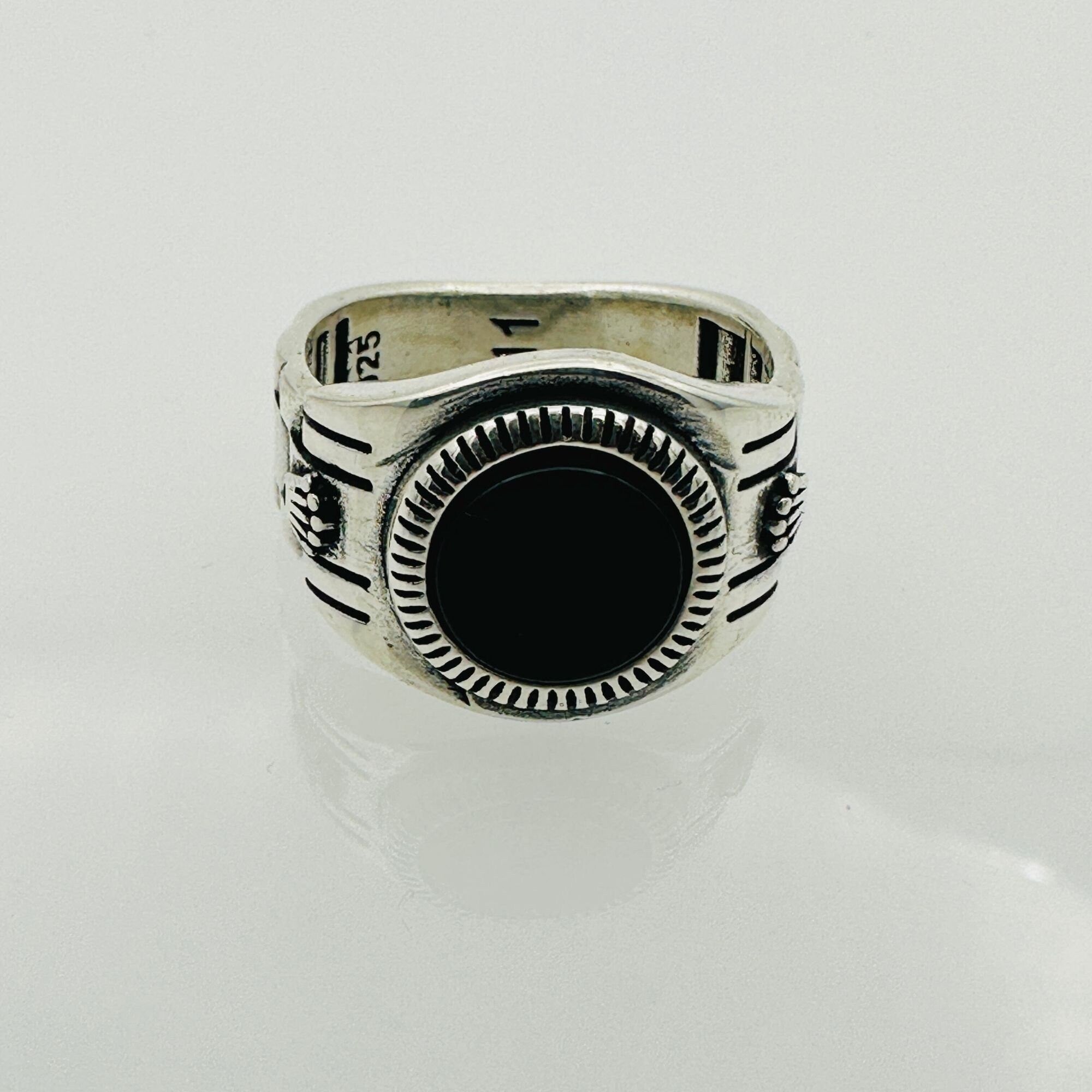 Red Agate Stone Men's Ring