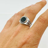 Red Agate Stone Men's Ring