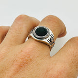 Red Agate Stone Men's Ring