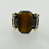 Men's Turkish Blue Sapphire Round Silver Ring