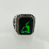 Men's Citrine Turkish Silver Signet Ring