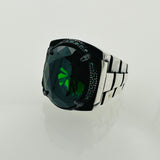 Elegant Emerald Men's Ring