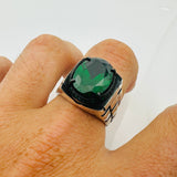 Elegant Emerald Men's Ring