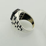 Men's Ruby Oval Ring