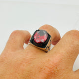 Men's Ruby Oval Ring