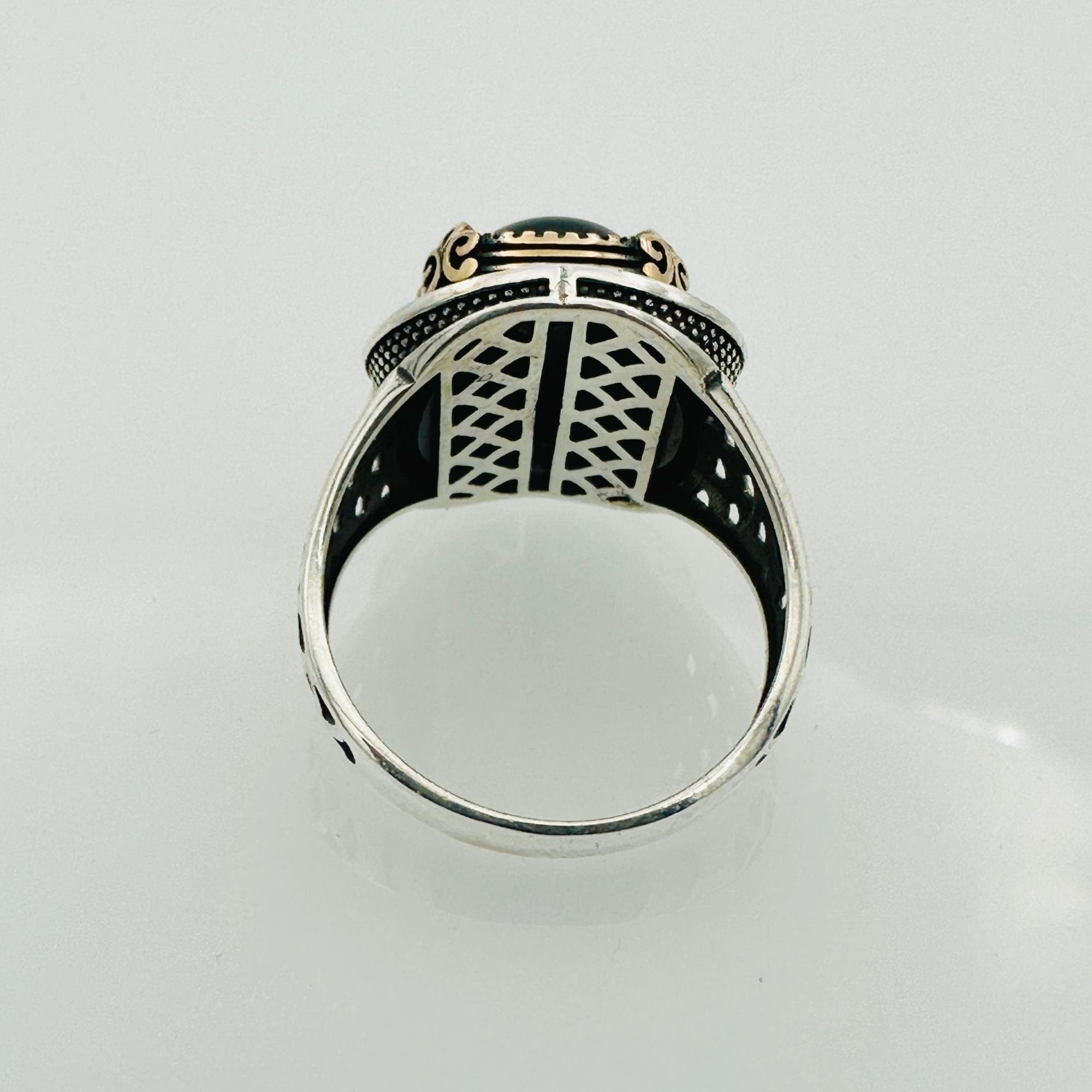Men's Natural Black Onyx Ring