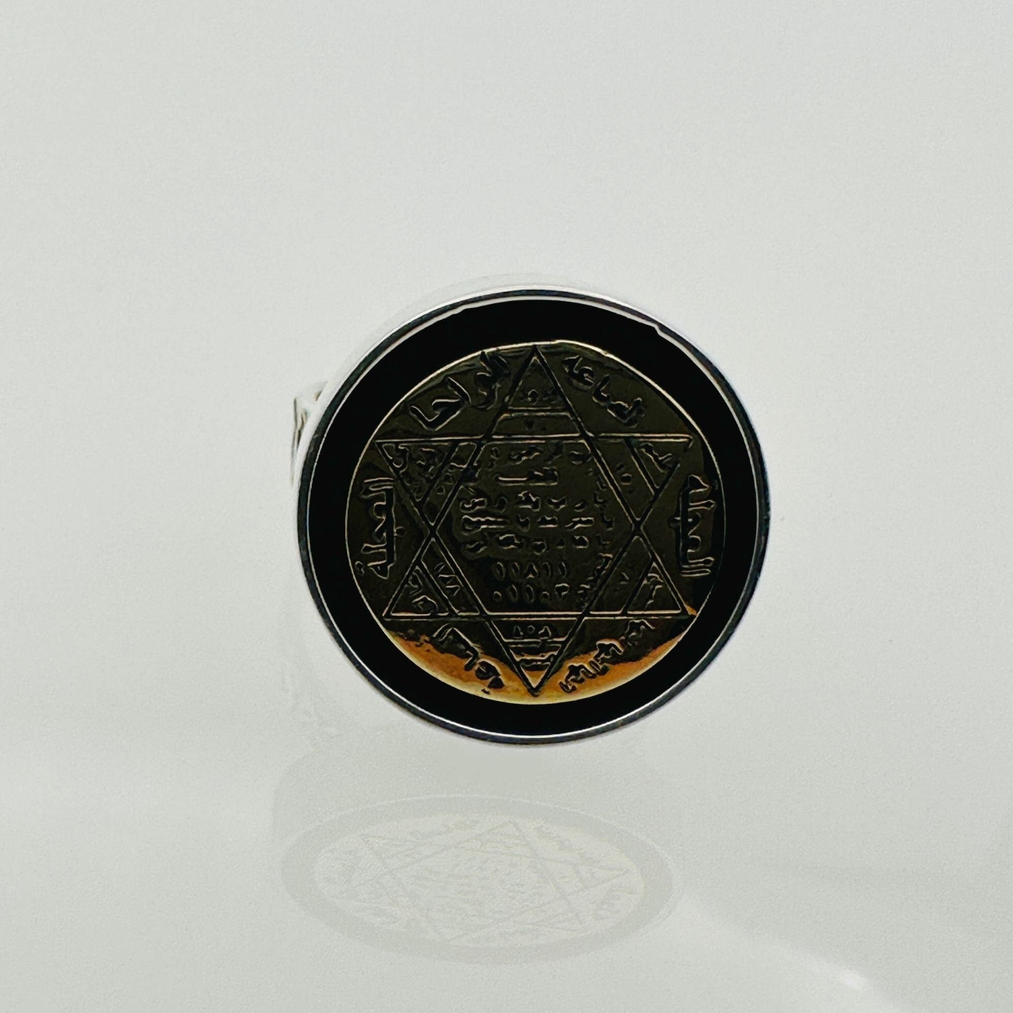 Unique Seal of Solomon Men's Silver Ring