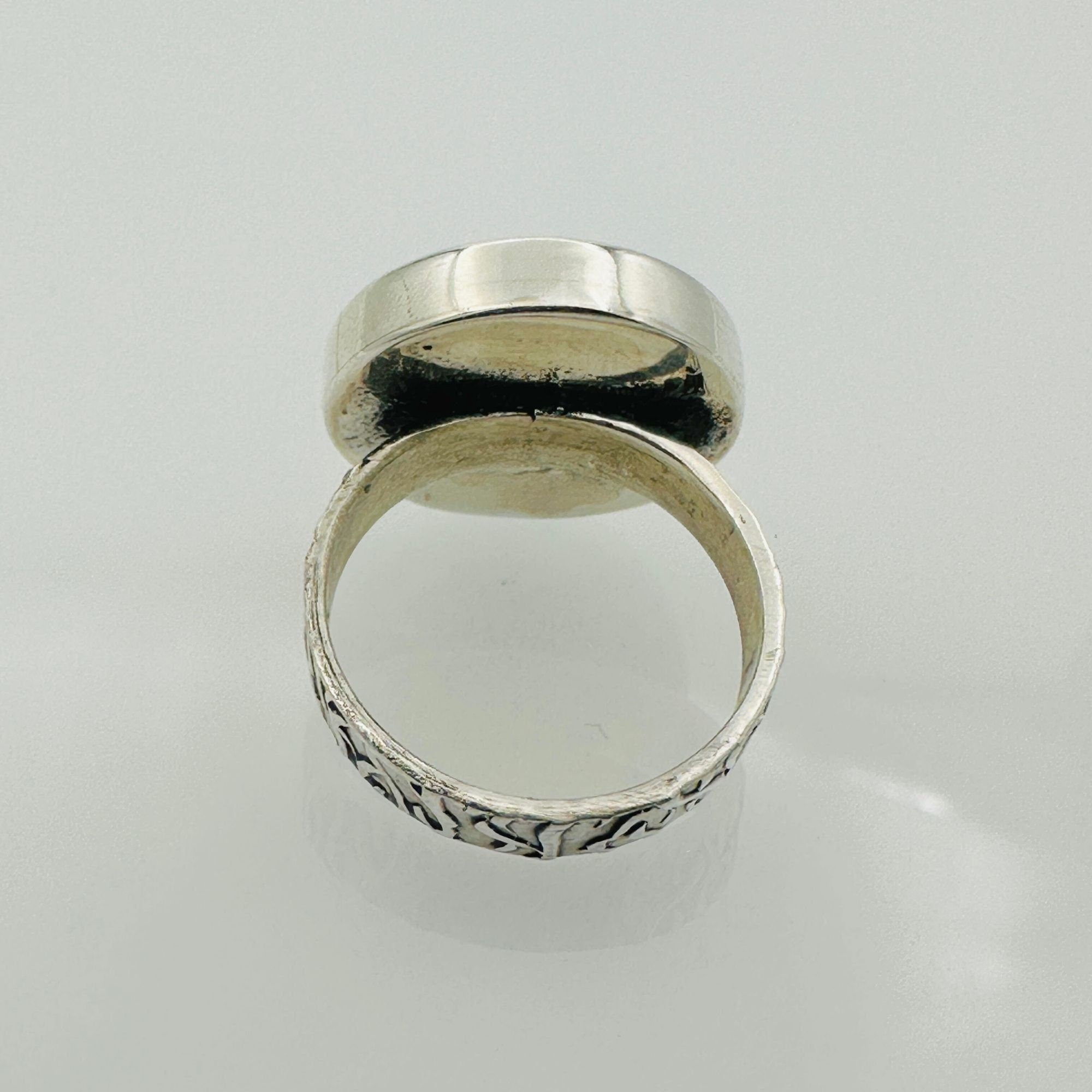 خاتم فضة بخاتم زهرة الحياة