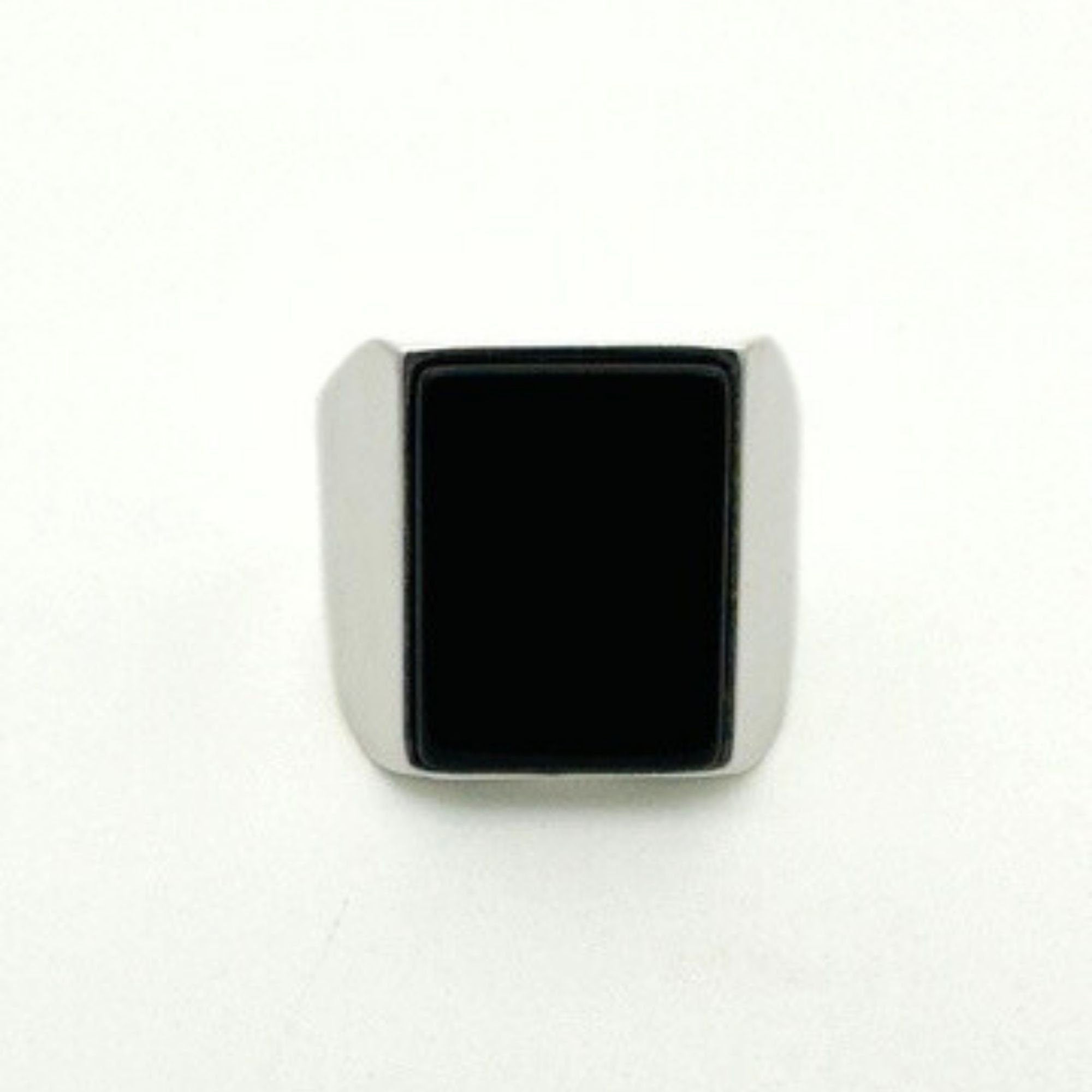 Men's Handmade 925 Sterling Silver Black Onyx Signet Ring - Striking & Elegant Gift