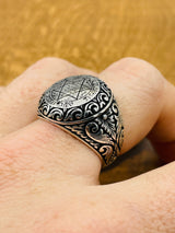 Men's Handmade 925 Sterling Silver Star of David Ring | Turkish Spiritual & Cultural Jewelry