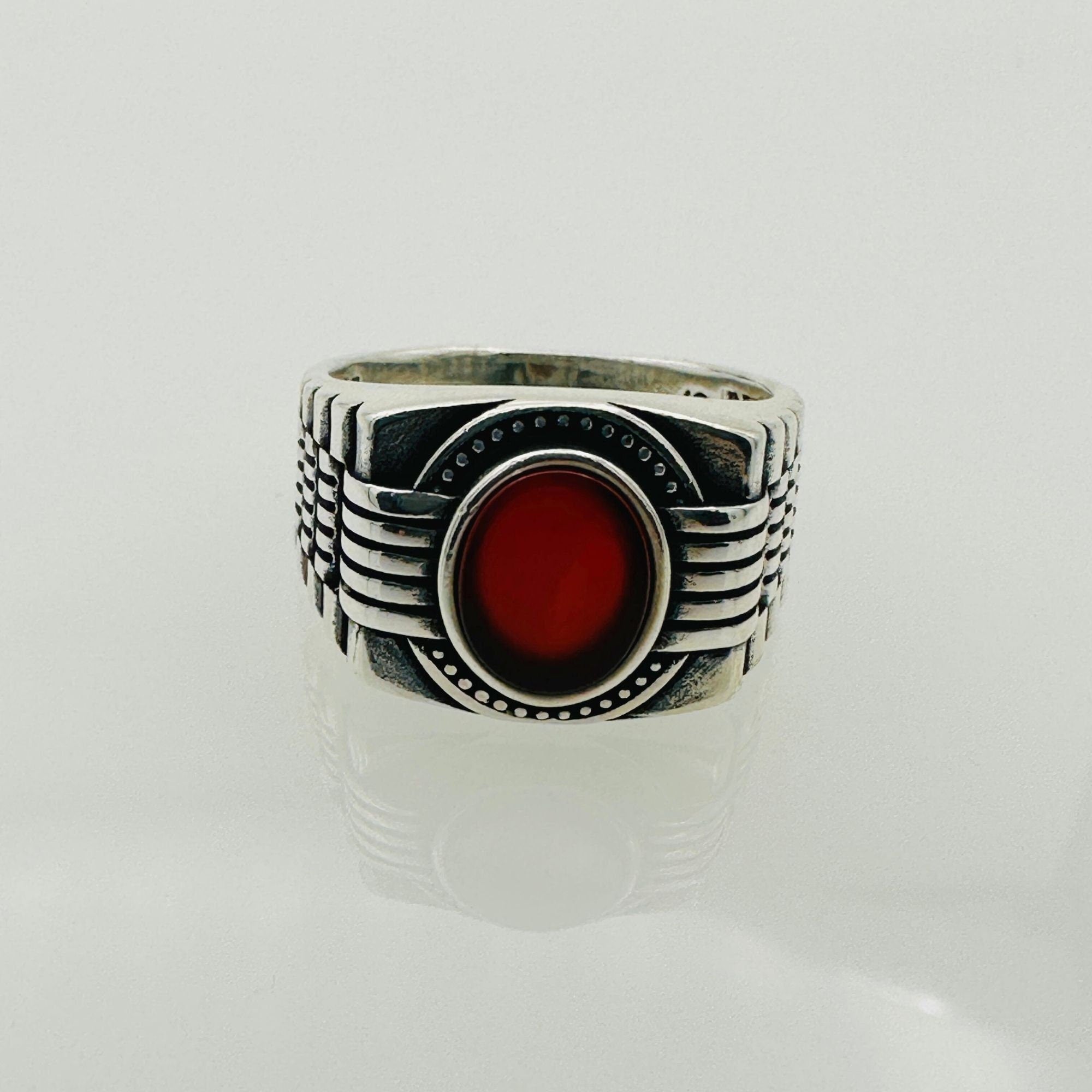 Black Onyx Stone Men's Ring