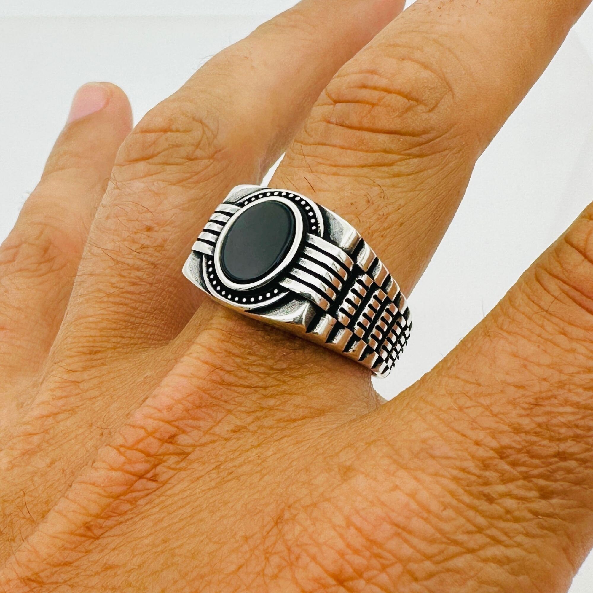 Men's Blue Sapphire Stone Ring