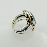 خاتم رجالي بحجر زركون أسود