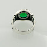 남성용 터키석 사각 은 반지