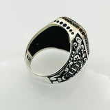 Men's Emerald Green Stone Turkish Silver Ring