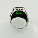 Men's Citrine Turkish Silver Signet Ring