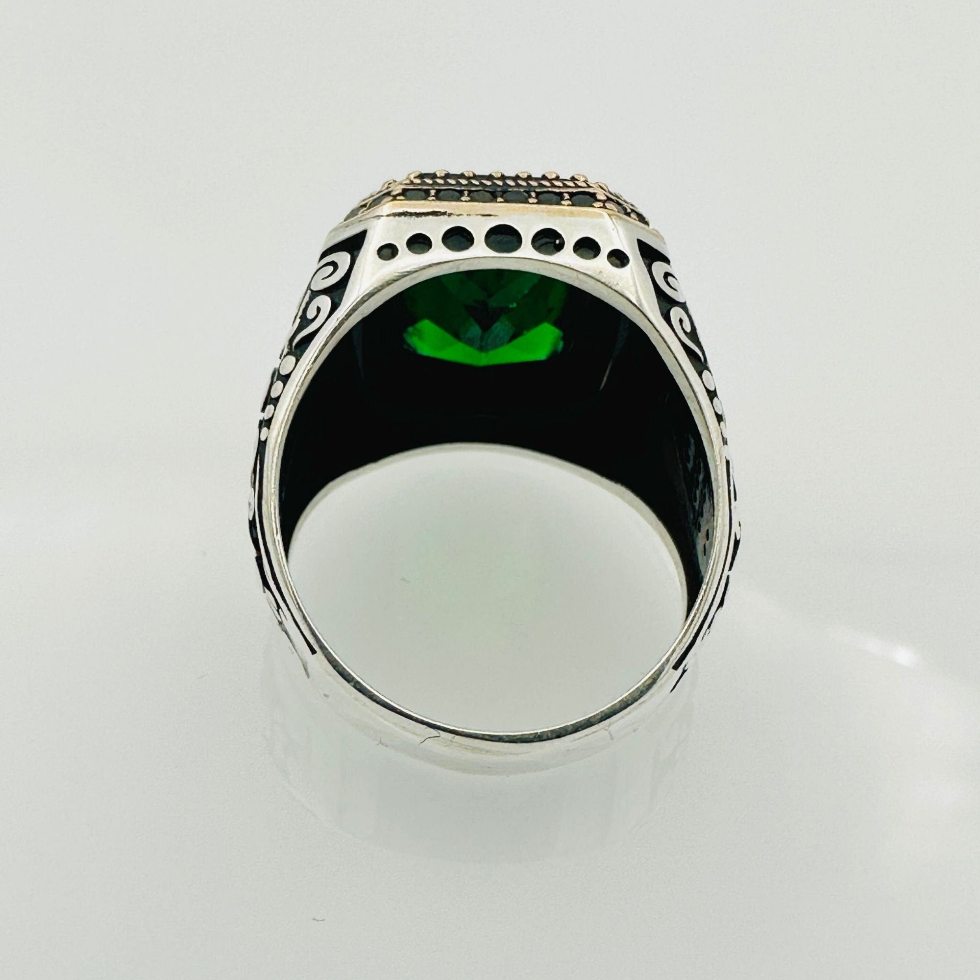 Men's Citrine Turkish Silver Signet Ring