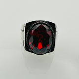 Men's Ruby Oval Ring