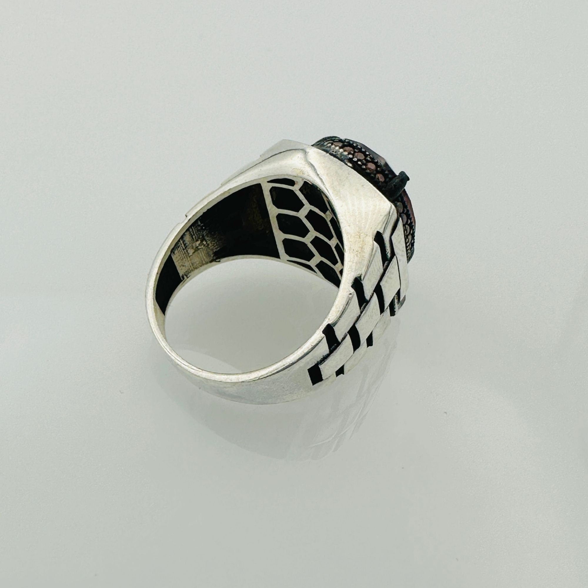 Men's Ruby Oval Ring