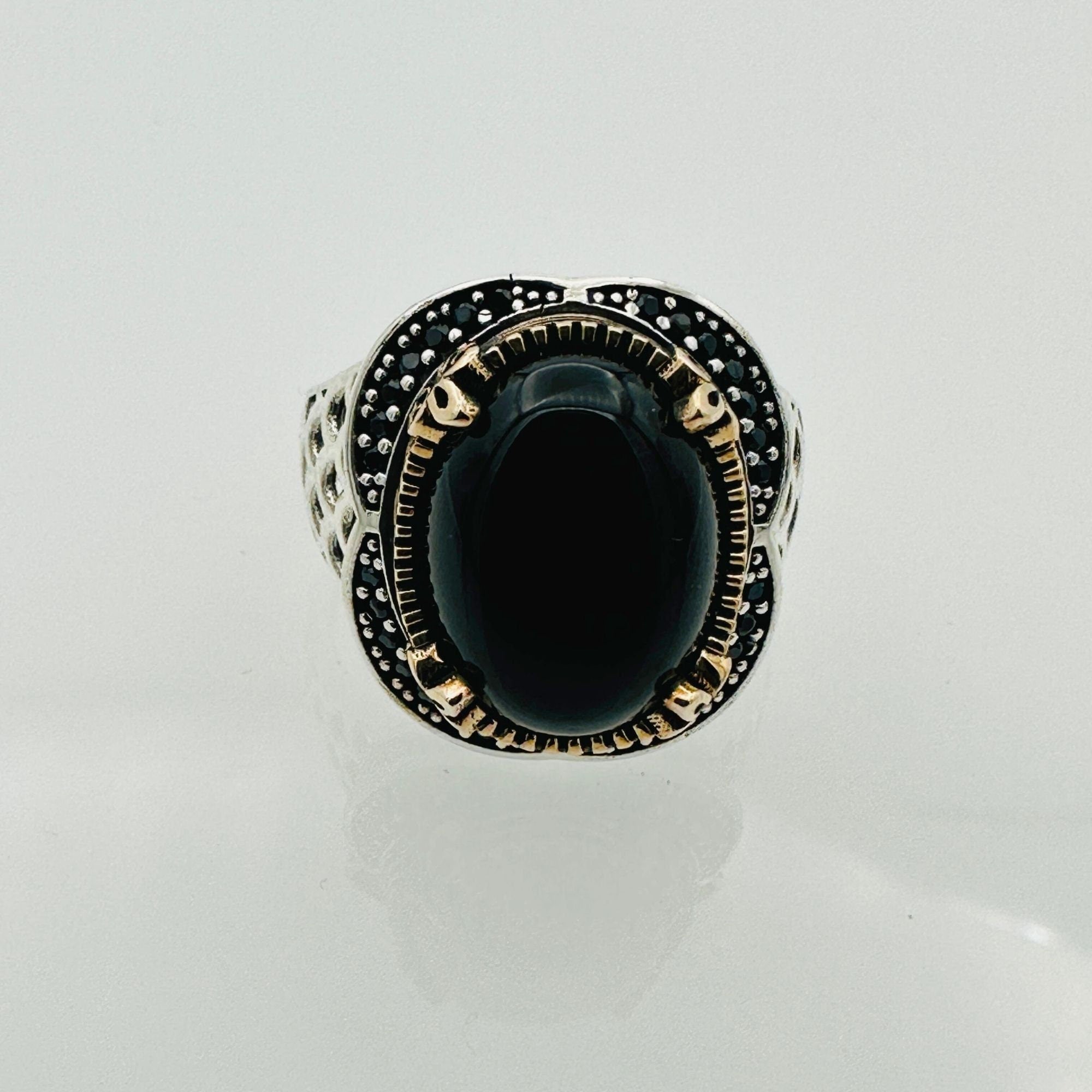 Men's Natural Black Onyx Ring