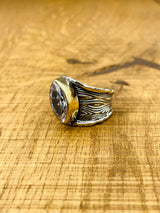 خاتم فضة نسائي بحجر الزركون