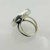 Unisex Flower Of Life Silver Ring