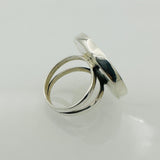 Unisex Flower Of Life Silver Ring