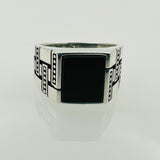 Men's Natural Black Onyx Gemstone Ring