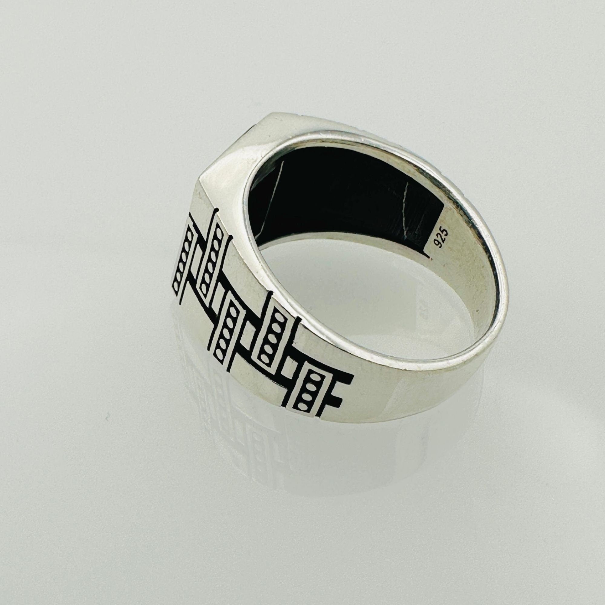 Men's Natural Black Onyx Gemstone Ring