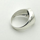 خاتم فضة بحجر العقيق الأسود للرجال