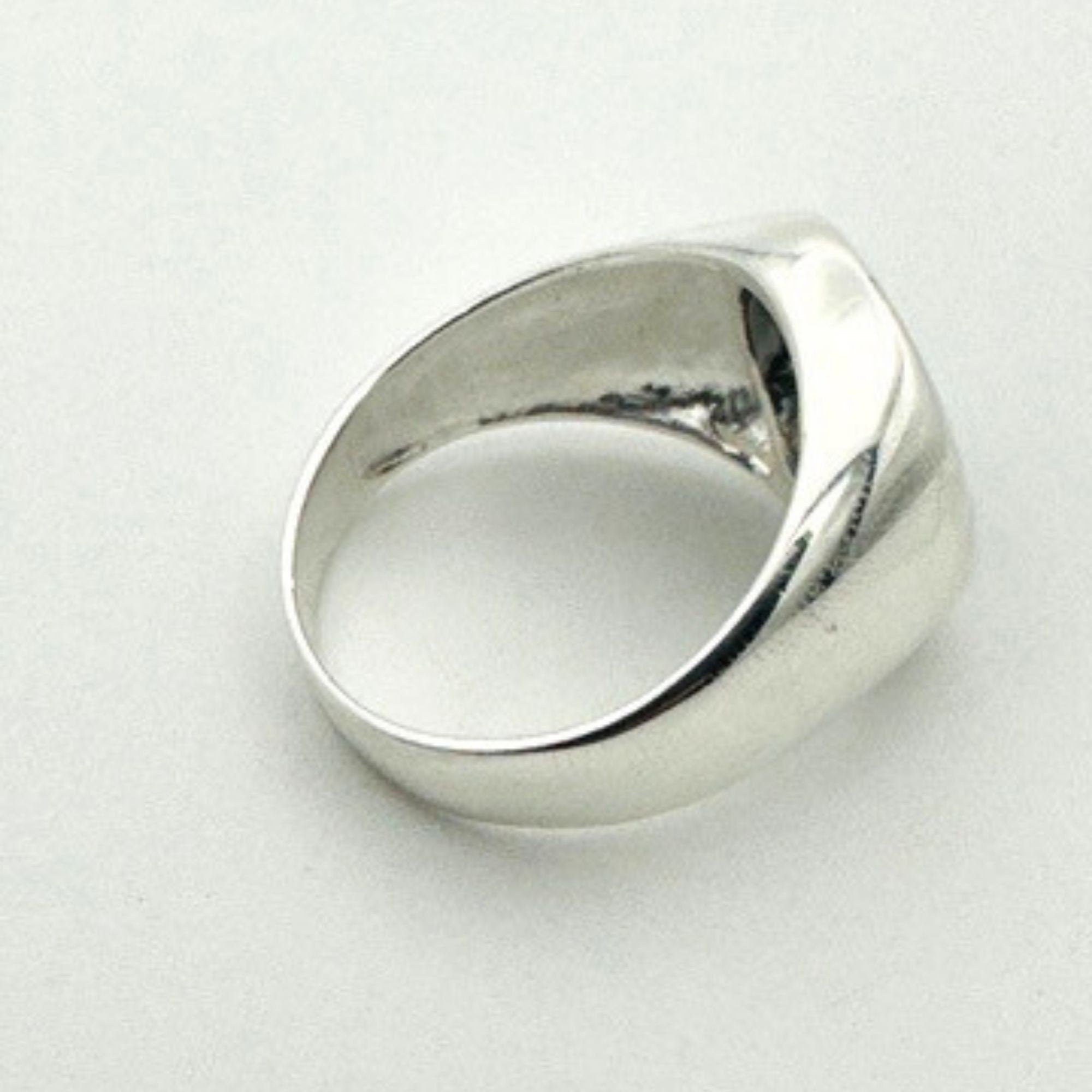 خاتم فضة بحجر العقيق الأسود للرجال