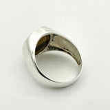 خاتم فضة بحجر عين النمر للرجال