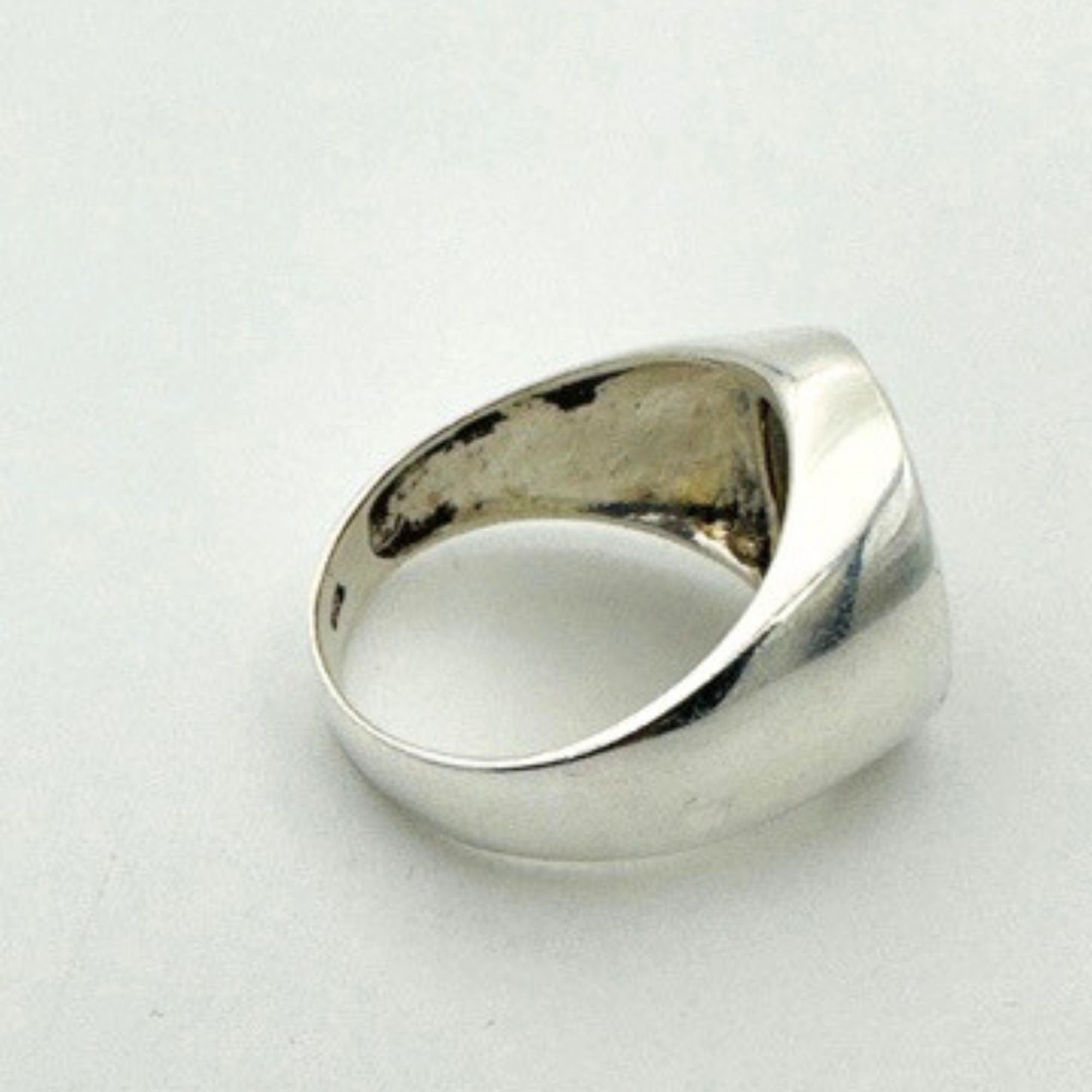 خاتم فضة بحجر عين النمر للرجال