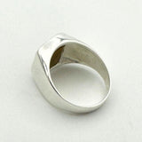 خاتم فضة بحجر عين النمر للرجال