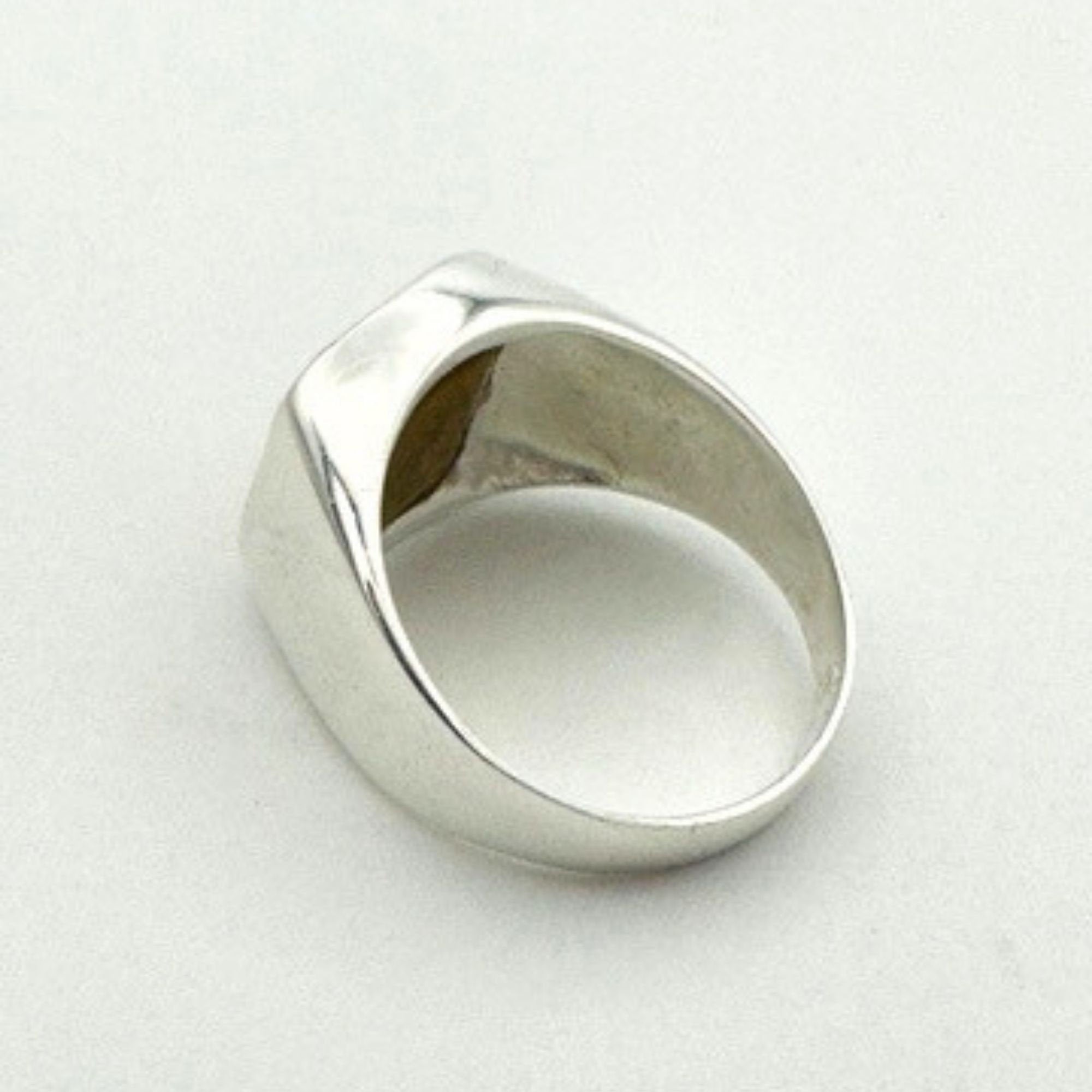 خاتم فضة بحجر عين النمر للرجال