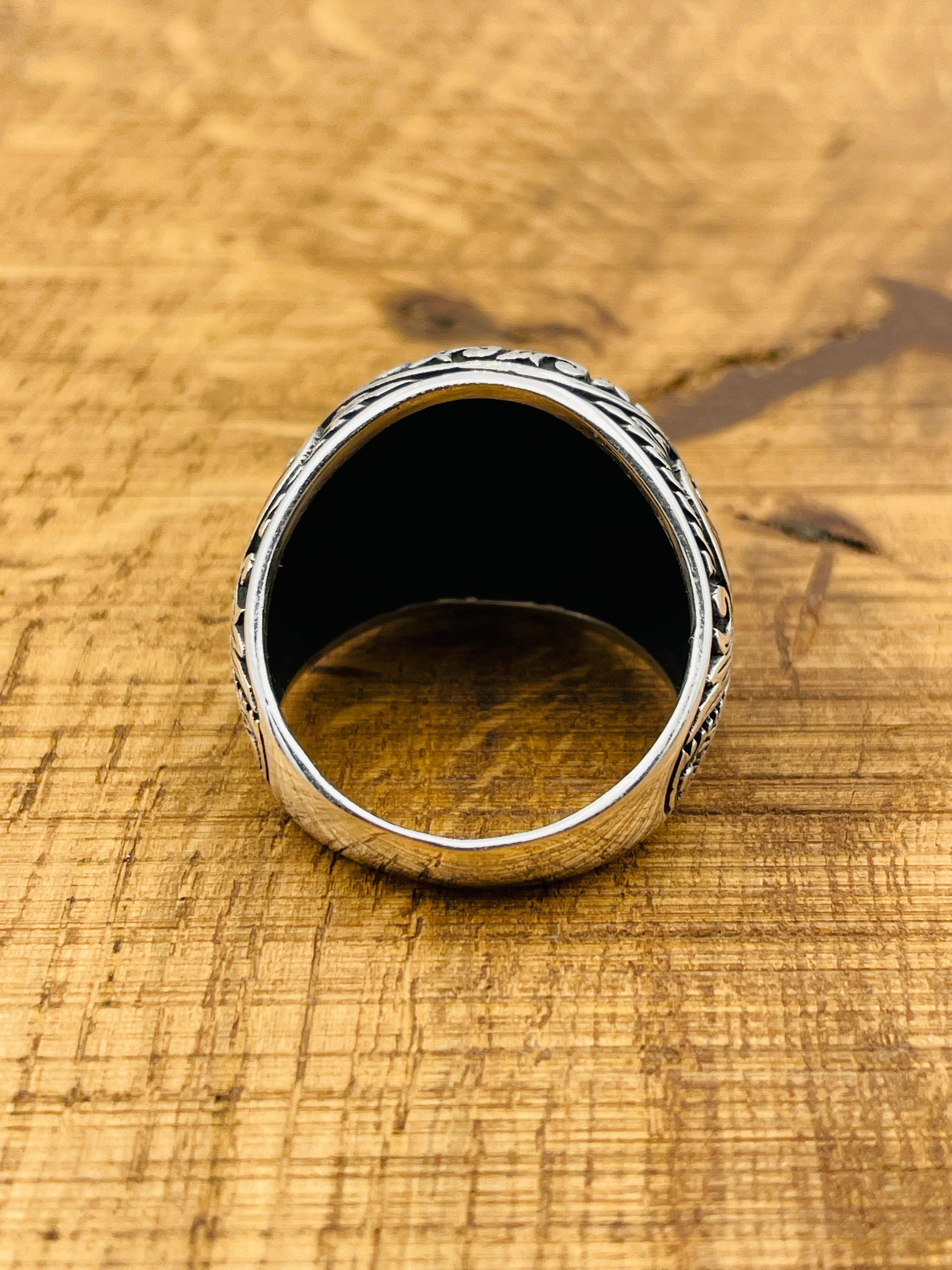 Men's Handmade 925 Sterling Silver Star of David Ring | Turkish Spiritual & Cultural Jewelry