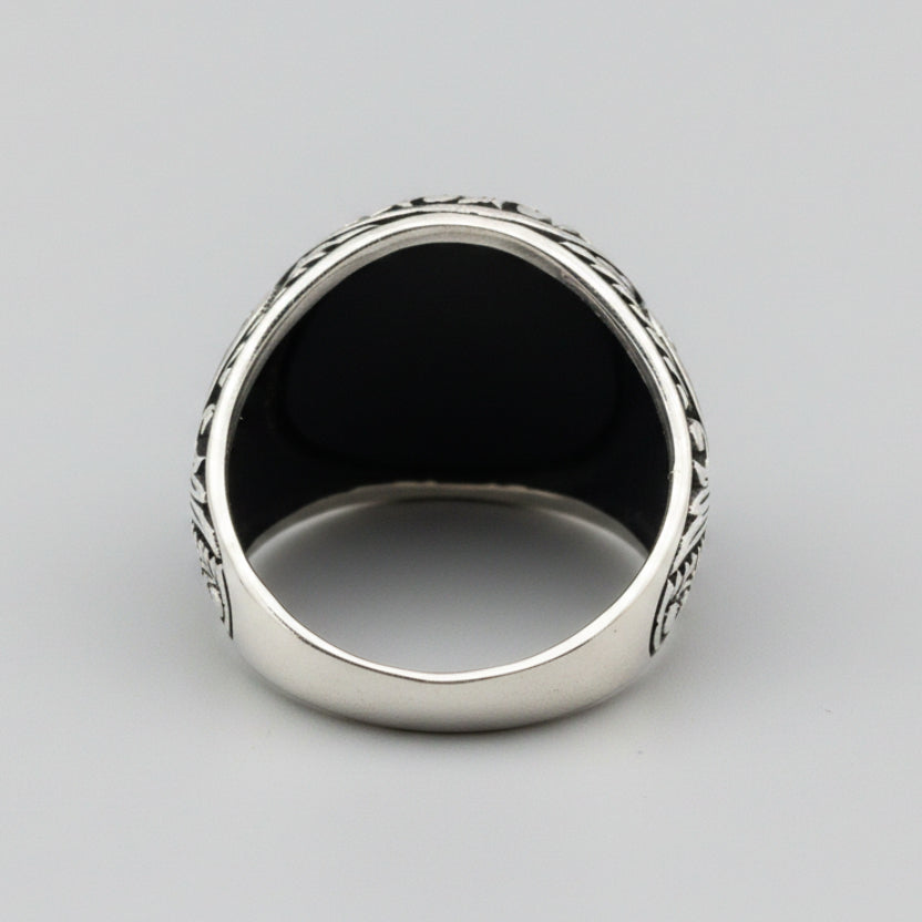 Herren handgefertigter 925 Sterlingsilber Davidstern Ring | Türkischer spiritueller & kultureller Schmuck