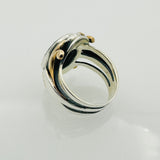 خاتم رجالي بحجر زركون أسود