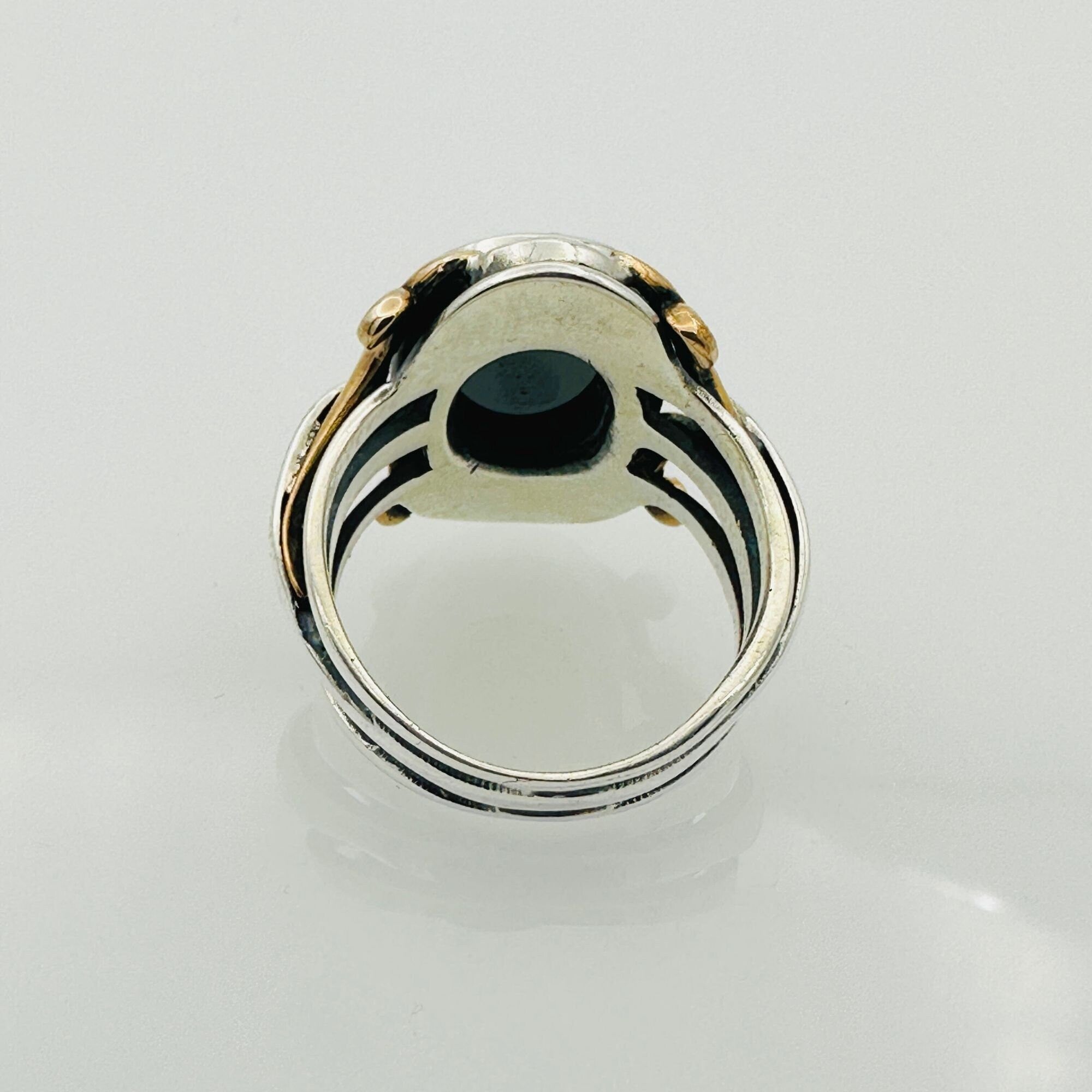 خاتم رجالي بحجر زركون أسود