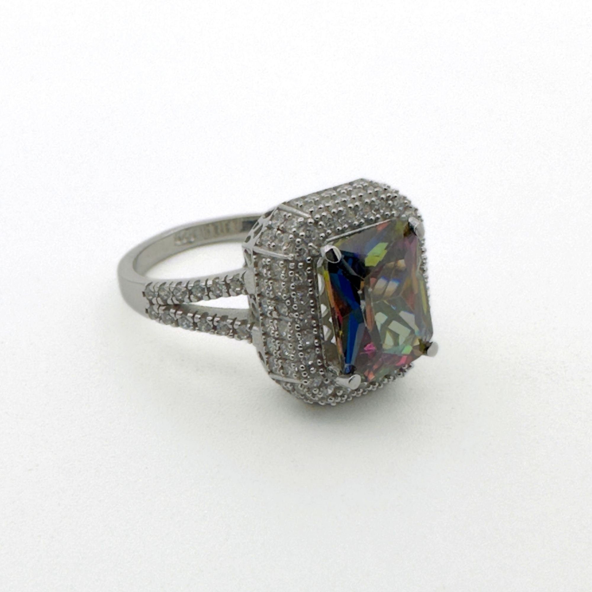 Exquisite Turkish Handmade Mystic Topaz 925 Sterling Silver Jewelry Set