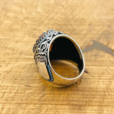 Handcrafted Ottoman Men's Ring with Color-Changing Zultanite Stone | Authentic 925 Sterling Silver