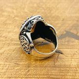 Handcrafted 925 Sterling Silver Ottoman Men's Ring | Color-Changing Zultanite Gemstone