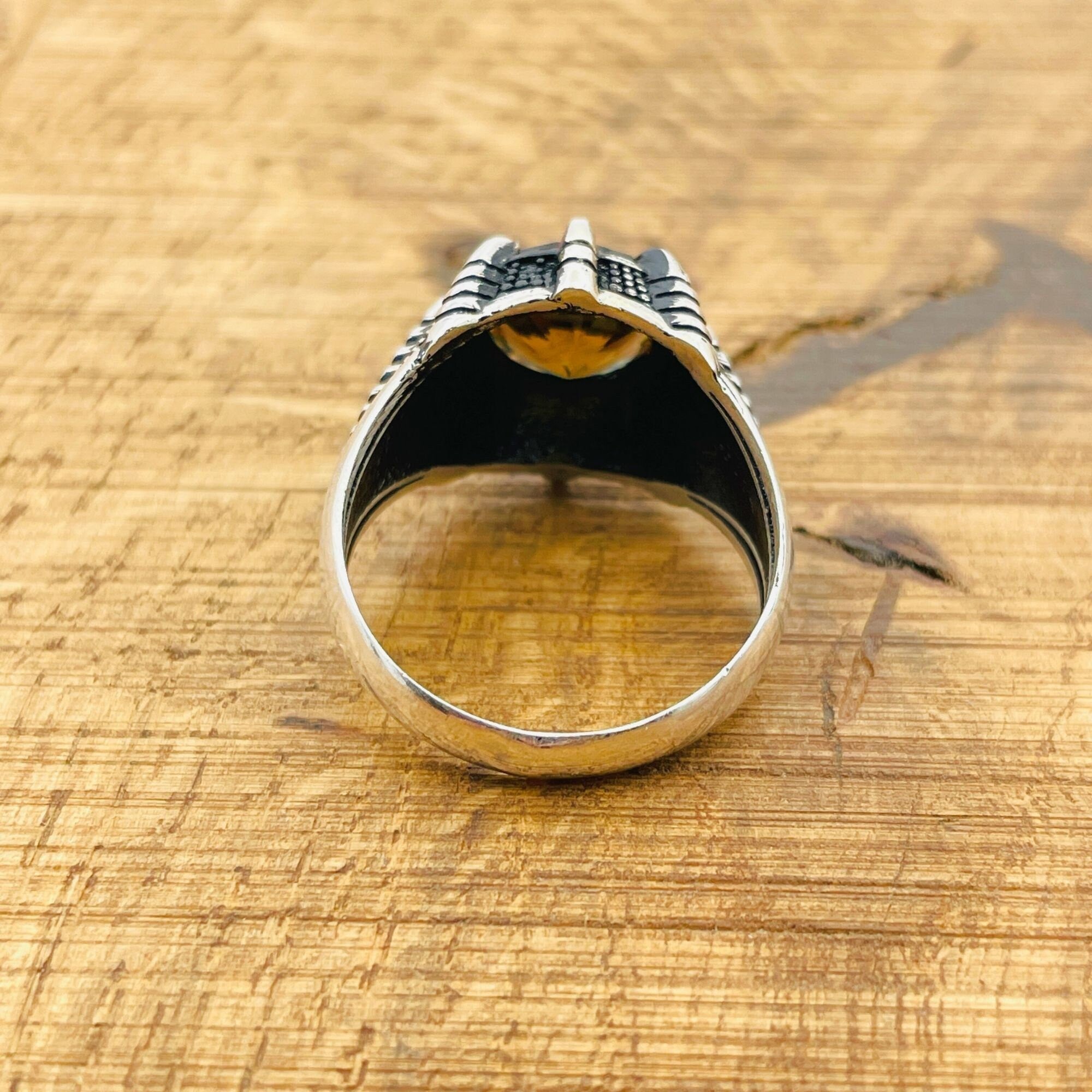 Ottoman Style Color-Changing Zultanite Men's Ring | Handmade 925 Sterling Silver Statement Jewelry