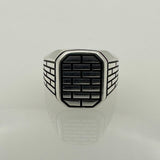Handmade Turkish 925 Sterling Silver Men's Ring - Unique Stoneless Classic Gift with Box
