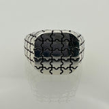 Men's 925 Sterling Silver Puzzle Ring | Unique Turkish Handmade Artisan Craft