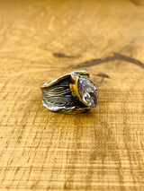 خاتم فضة نسائي بحجر الزركون