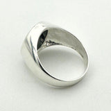 خاتم فضة بحجر العقيق الأسود للرجال